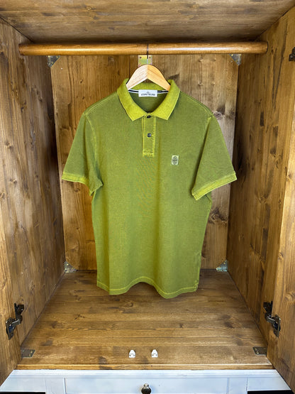 SS19 POLO SQUARE BADGE in Green Acid wash