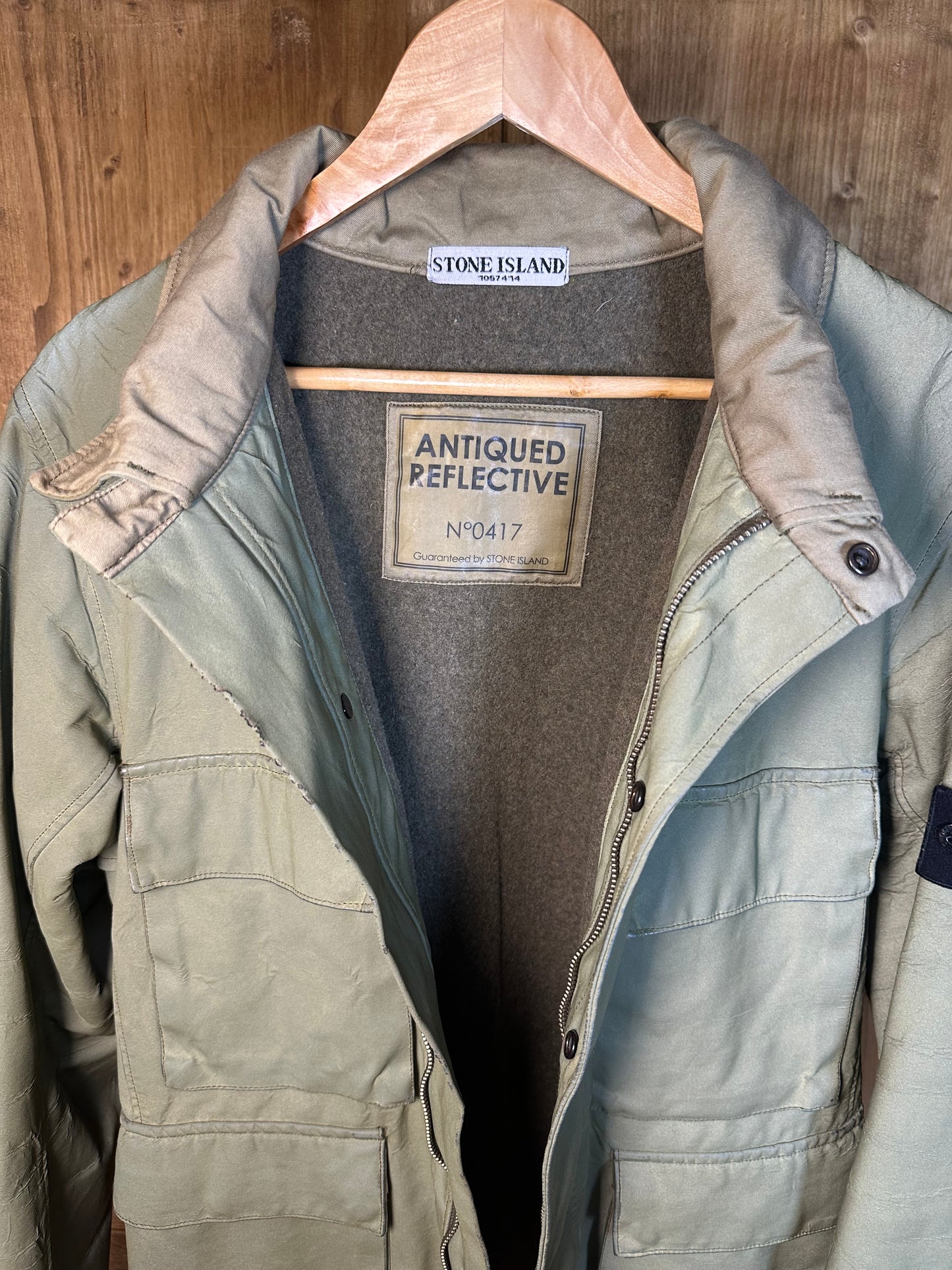 AW07 ANTIQUED REFLECTIVE FIELD JACKET