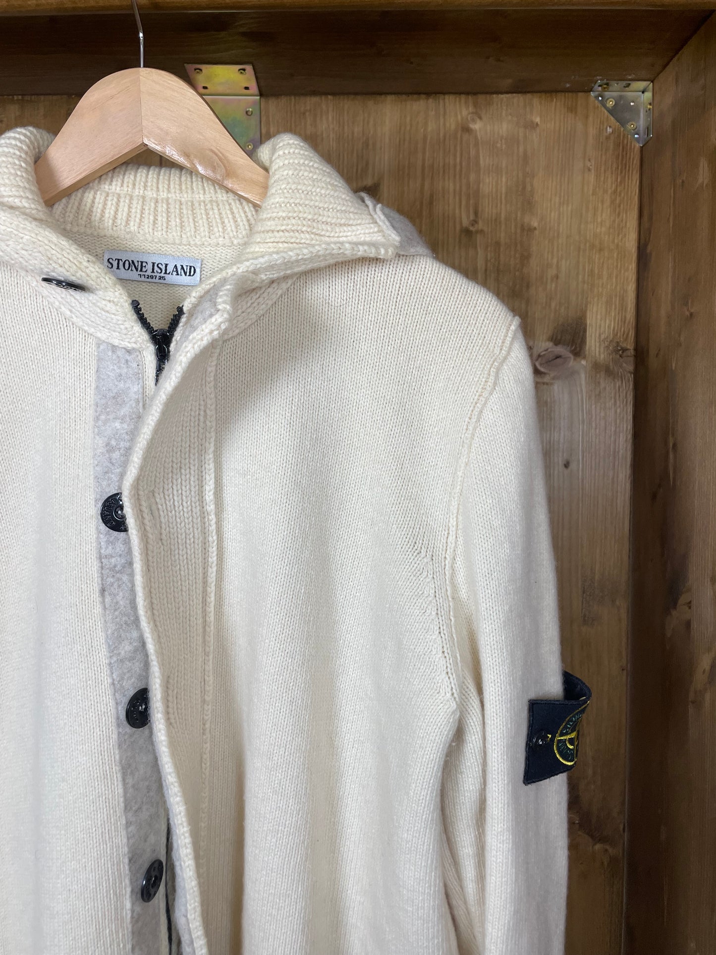 Beige wool cardigan