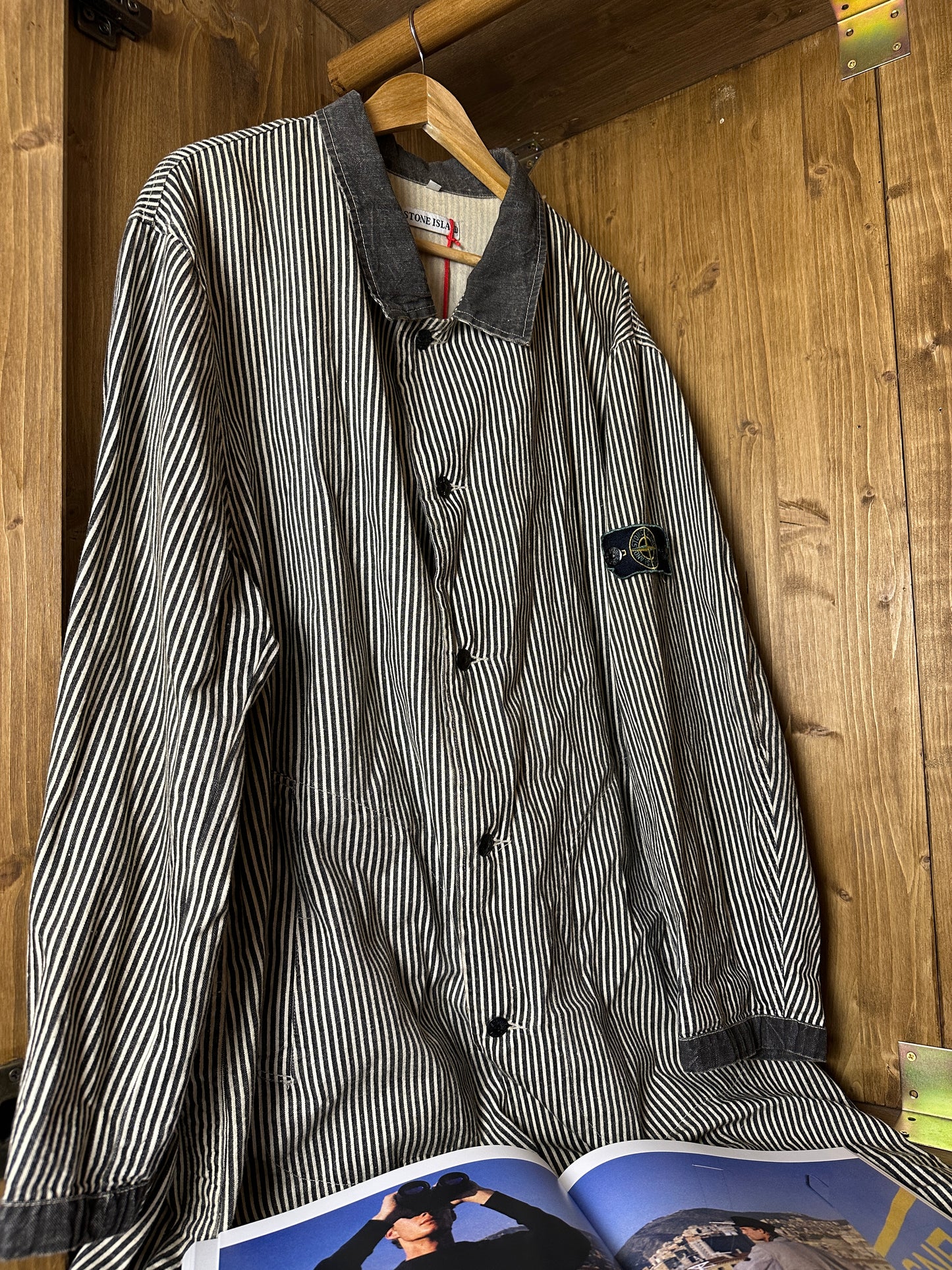 SS86 MARINA REPS PIGMENT TRENCH COAT in White&Black