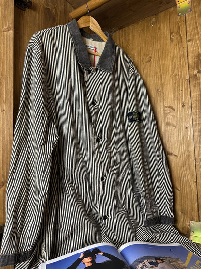 SS86 MARINA REPS PIGMENT TRENCH COAT in White&Black