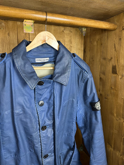 AW09 WAXED ICE TRENCH in Blu to Black