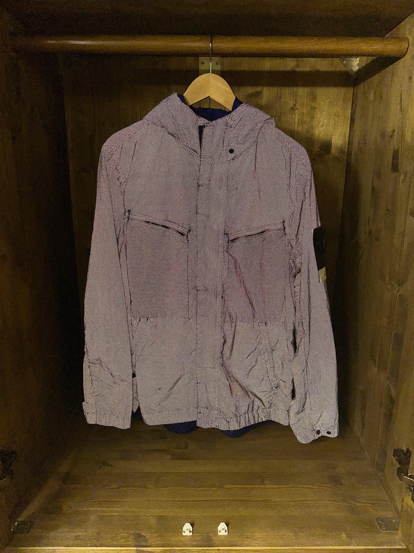 SS16 GARMENT DYED PIXEL REFLECTIVE BLUE