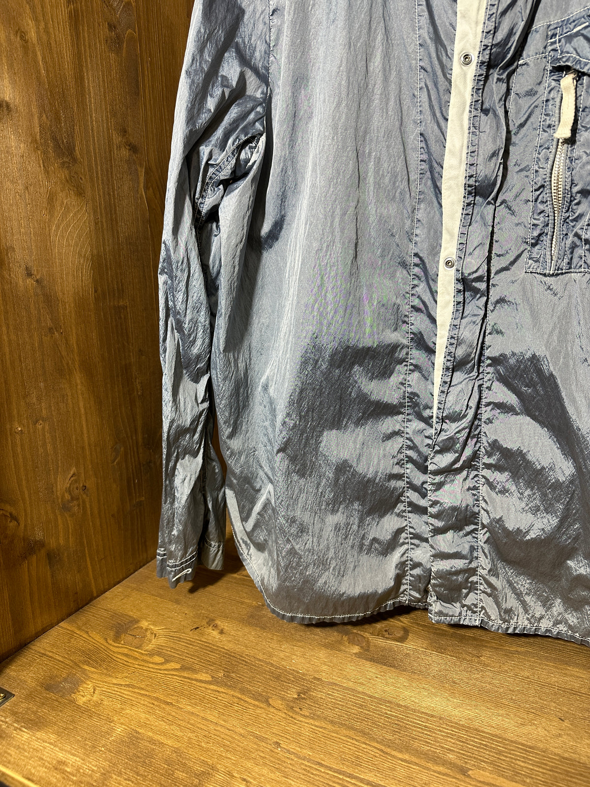 SS10 NYLON METAL JACKET in Quartz Grey