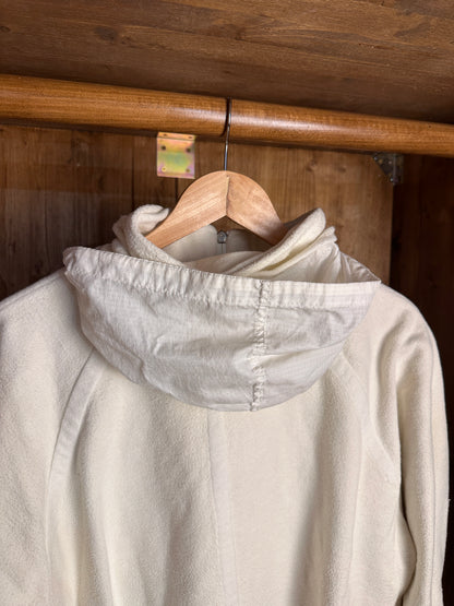 AW90/91 COTTON FLEECE RIPSTOP SMOCK in Pure White