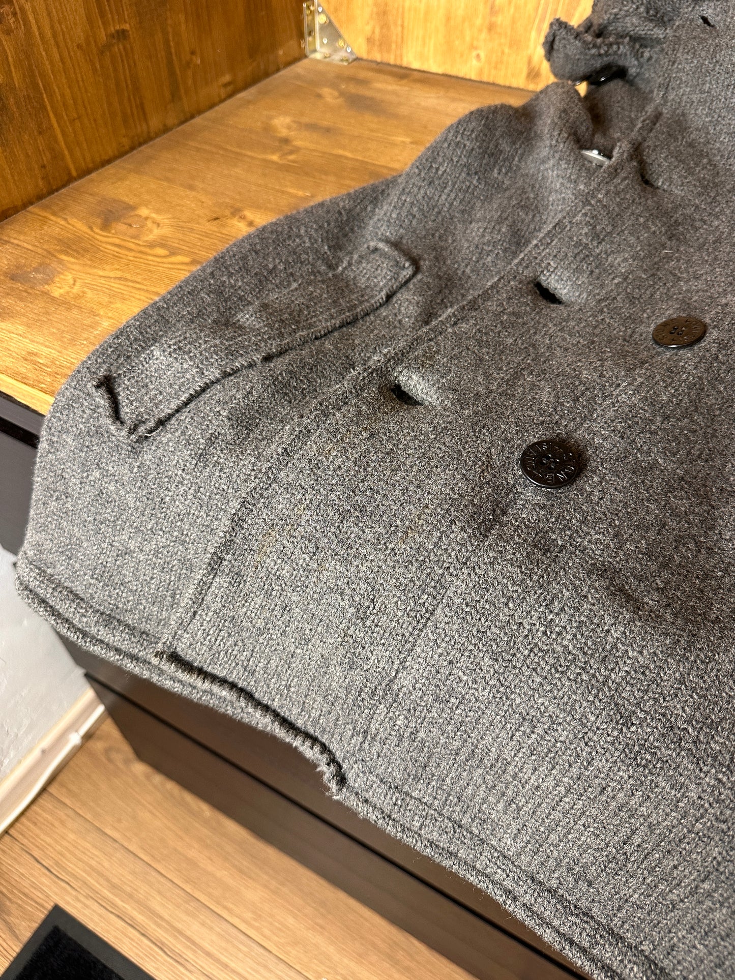 AW00s WOOL DOUBLE BREAST in Iron Grey