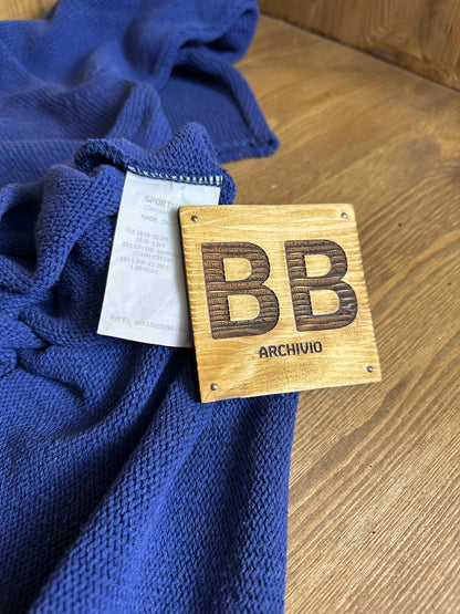 SS95 SILK+COTTON+FLAX POLO in Blue Lapis