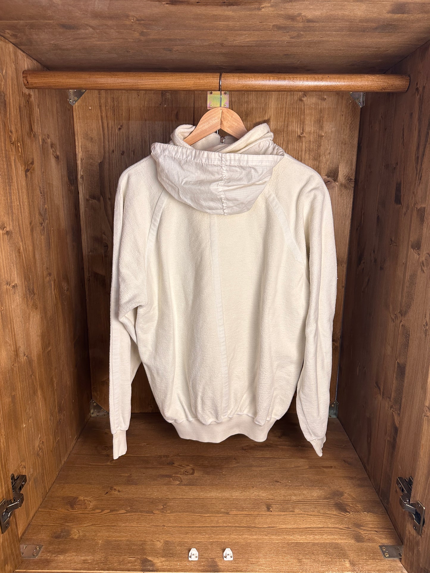 AW90/91 COTTON FLEECE RIPSTOP SMOCK in Pure White
