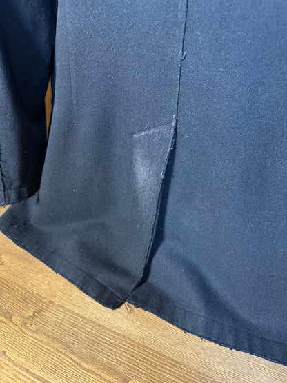 AW90s  BLU WOOL TWO-TONE TRENCH with anodized buttons