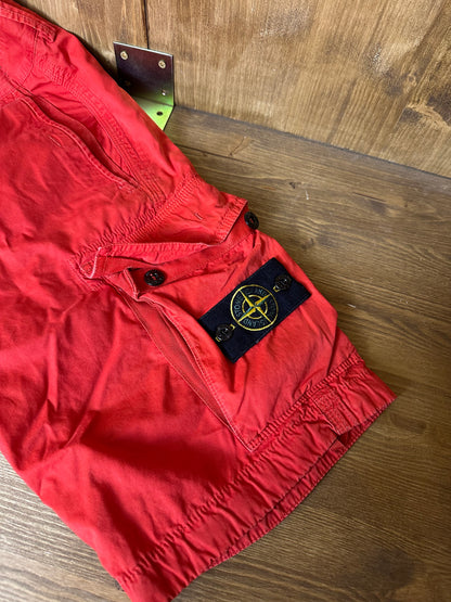 COTTON SHORTS in Coral Red