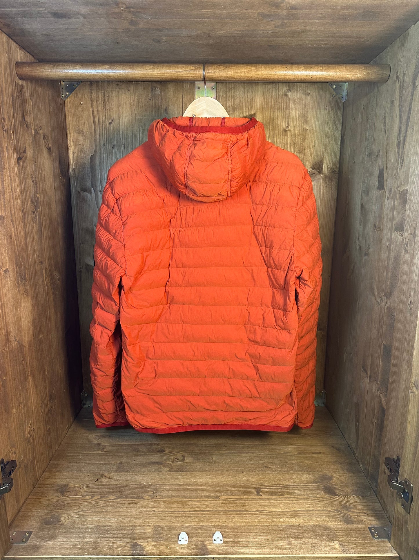 LOOM WOVEN DOWN CHAMBERS STRETCH NYLON-TC in bright orange