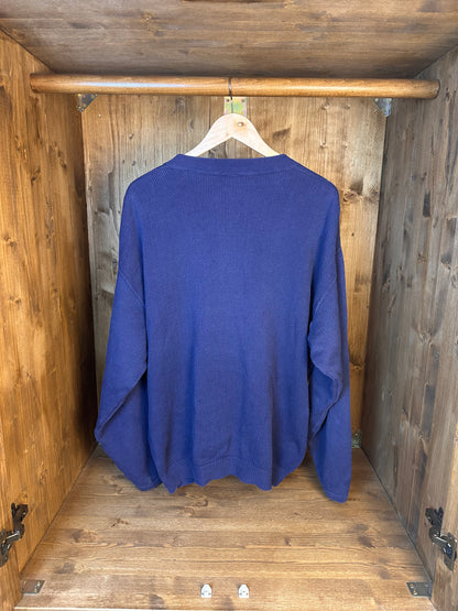 80s COTTON CARDIGAN in Purple