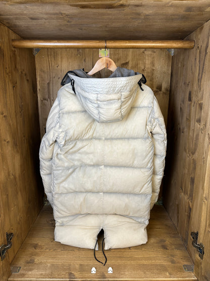 AW09 NYLON OPAQUE GOOSE DOWN PARKA in White