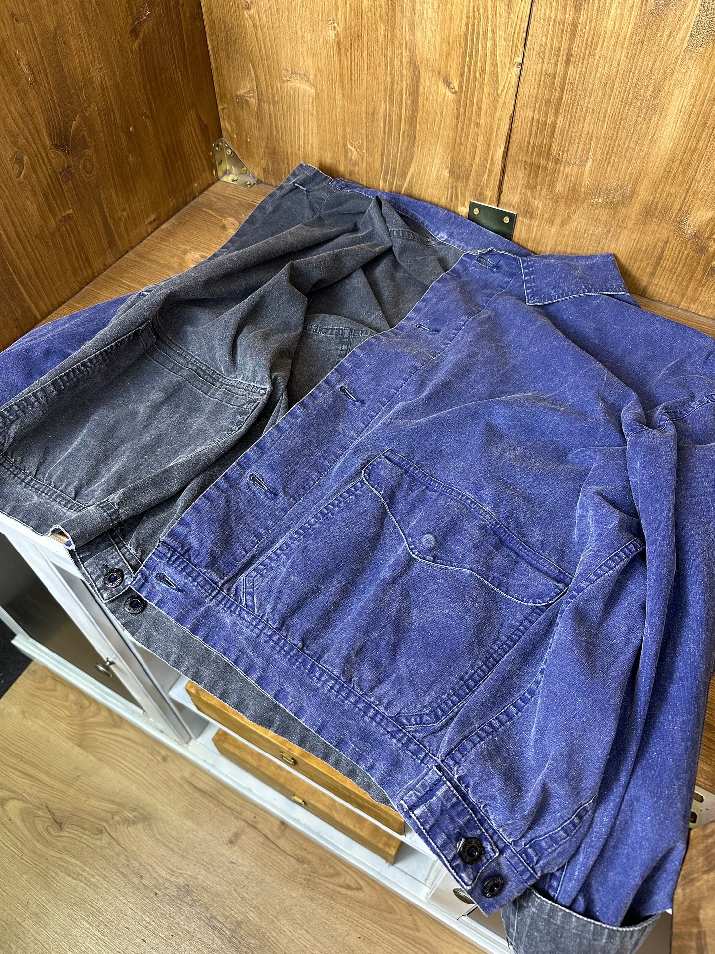 SS80s TELA STELLA REVERSIBILE in Blu&Black