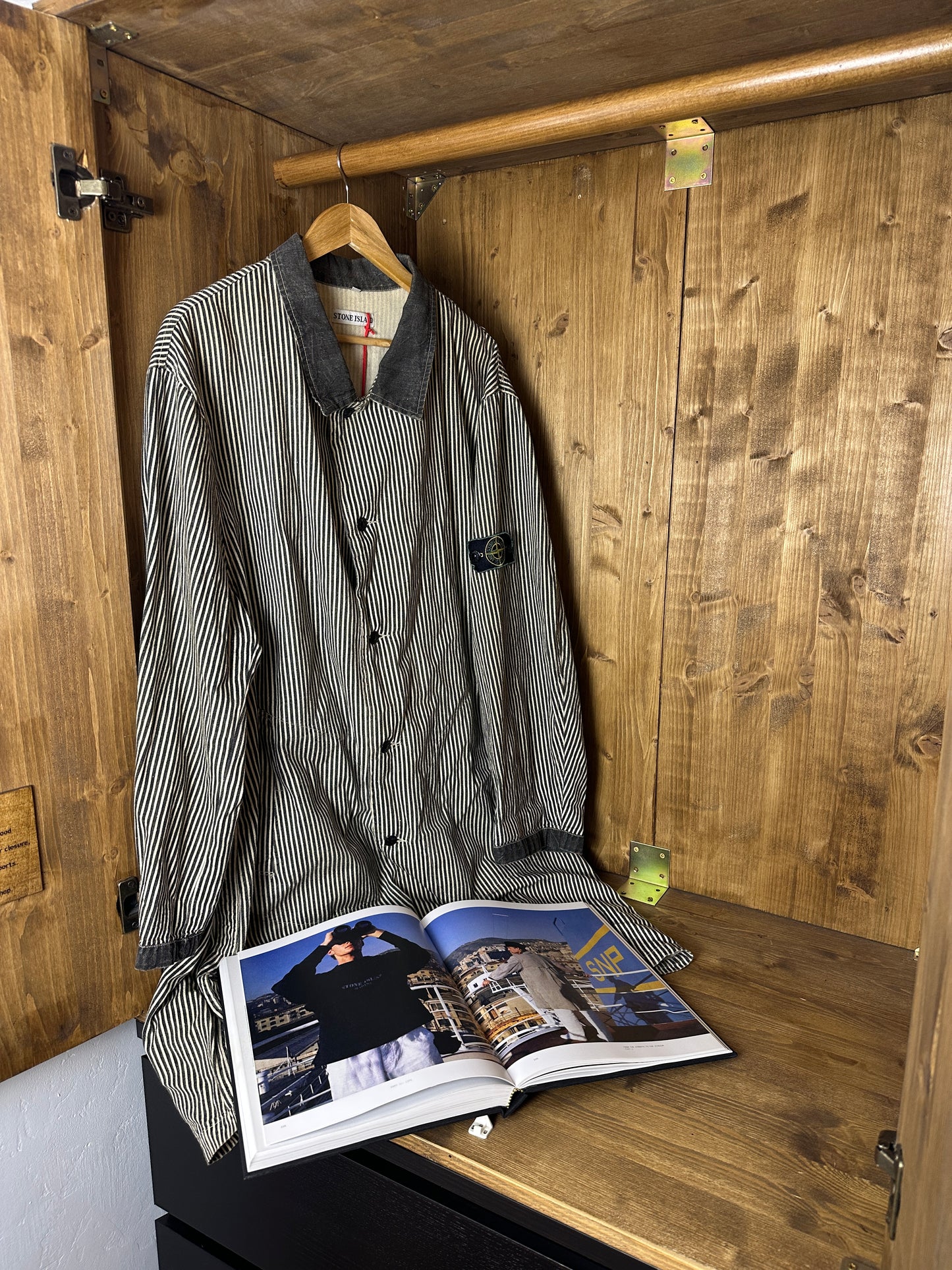 SS86 MARINA REPS PIGMENT TRENCH COAT in White&Black