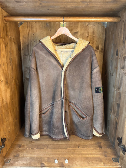AW88 SHEEPSKIN PARKA in Brown