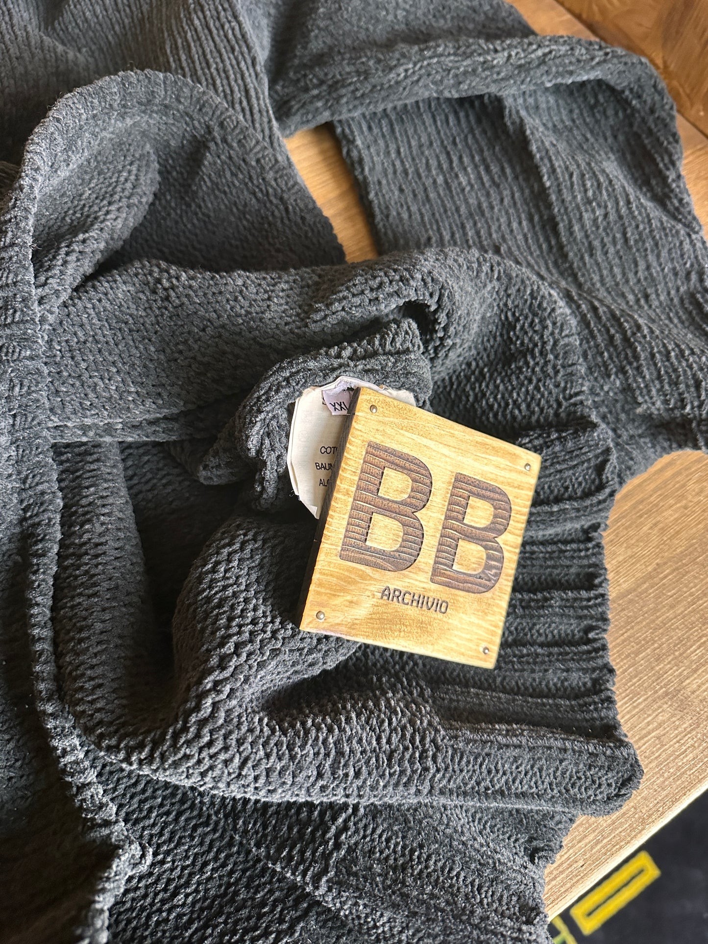 AW00 CHENILLE COTTON 1/4 ZIP JUMPER in Fir Green