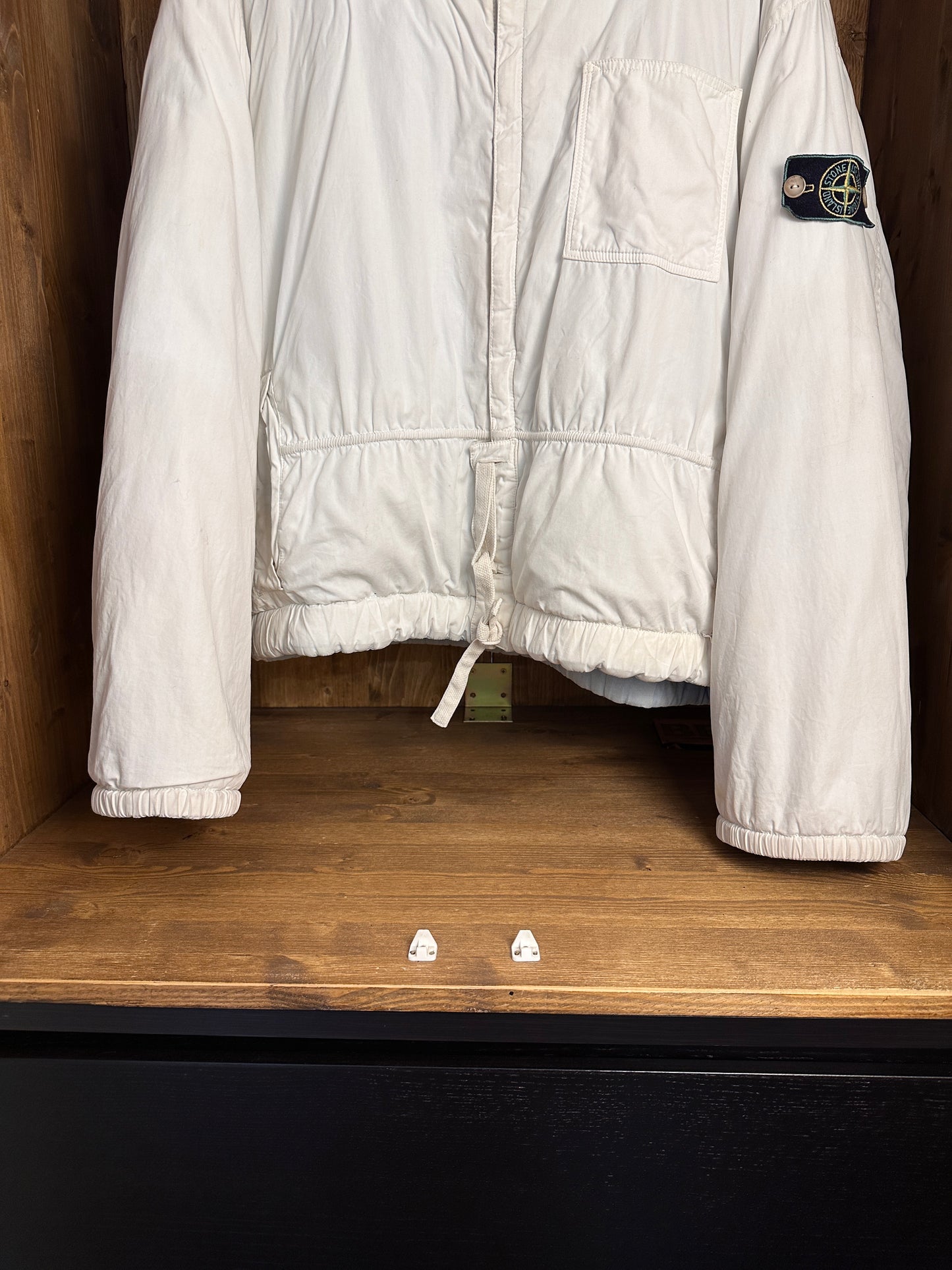 AW84 JOCK COUNTRY QUILTED JACKET in Pure White & Light Green