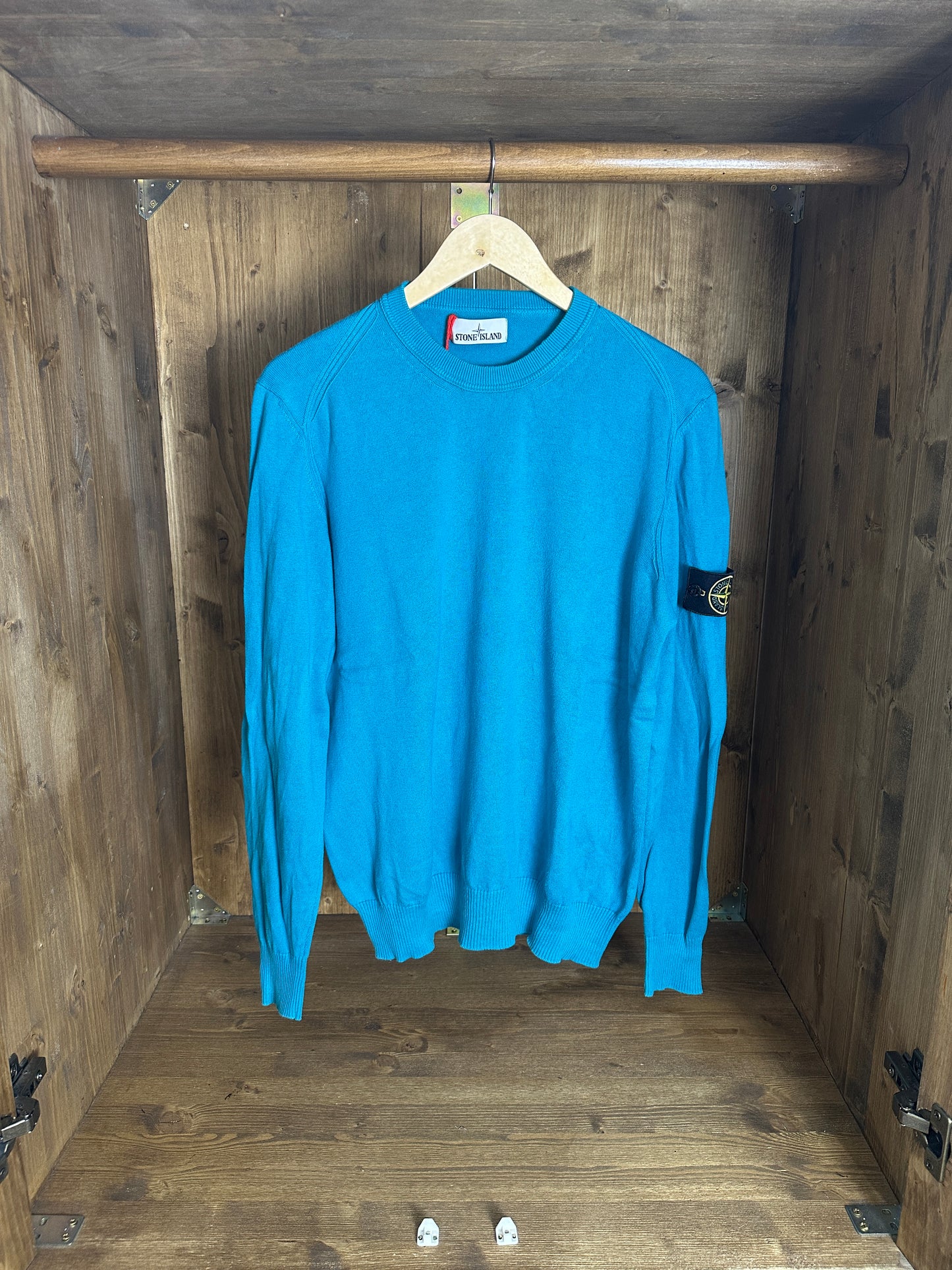 AW18 COTTON JUMPER in Water Blue
