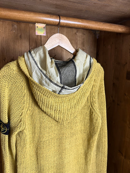 SS10 COTTON/FLAX JUMPER in Ochre Yellow