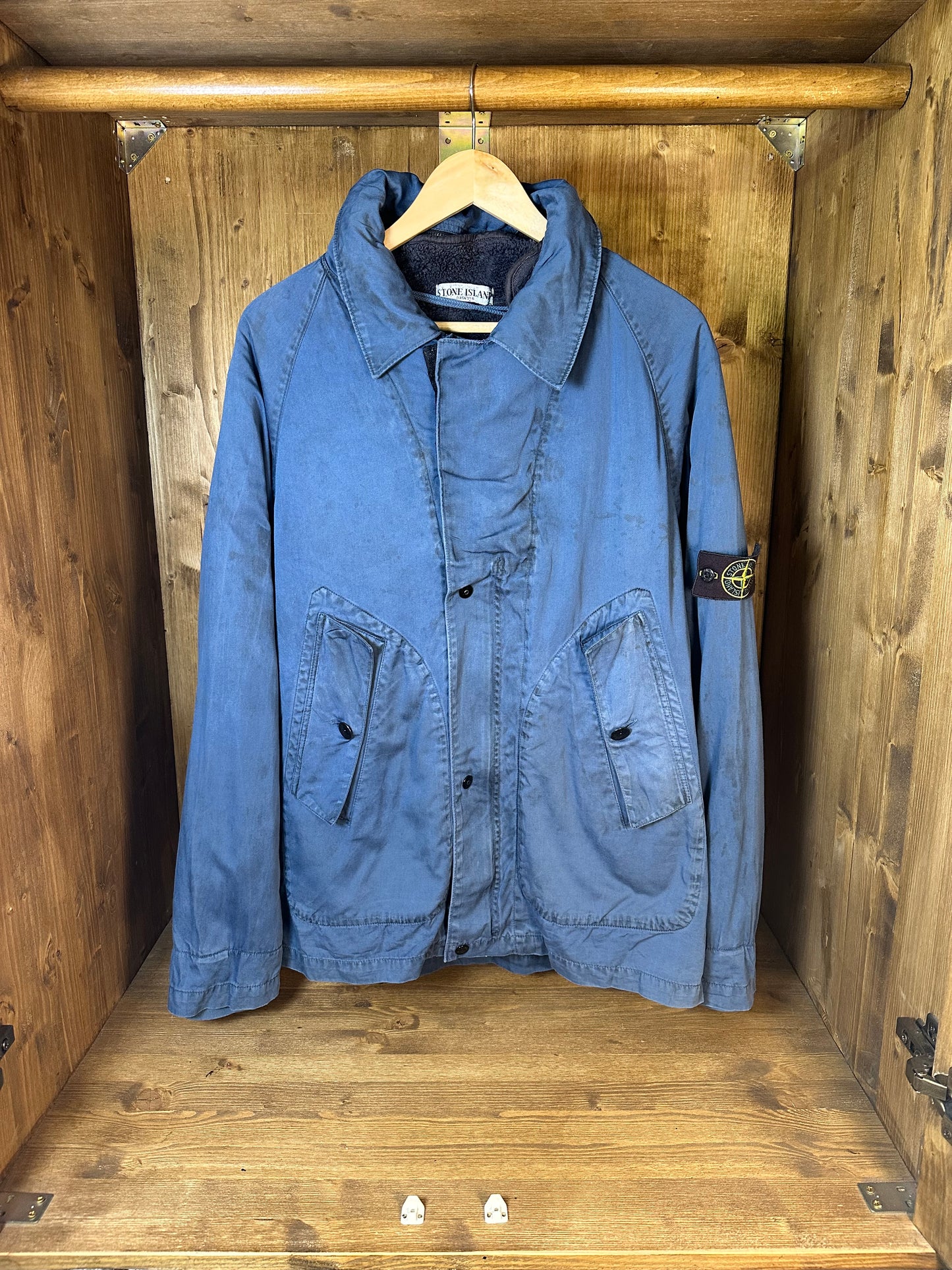 RASO GOMMATO BLU with detachable fleece inner