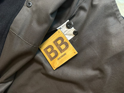 AW02 BLACK WOOL TRENCH COAT