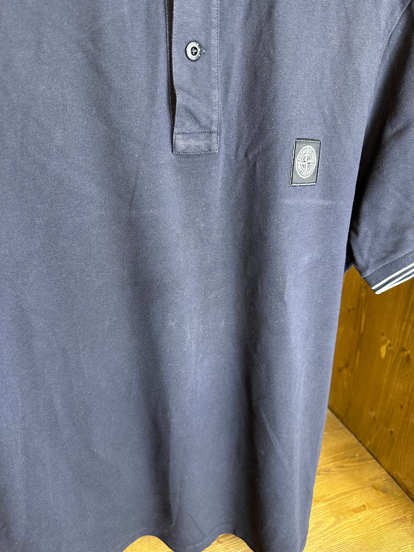 SS19 POLO SQUARE BADGE in Blue Navy with white details