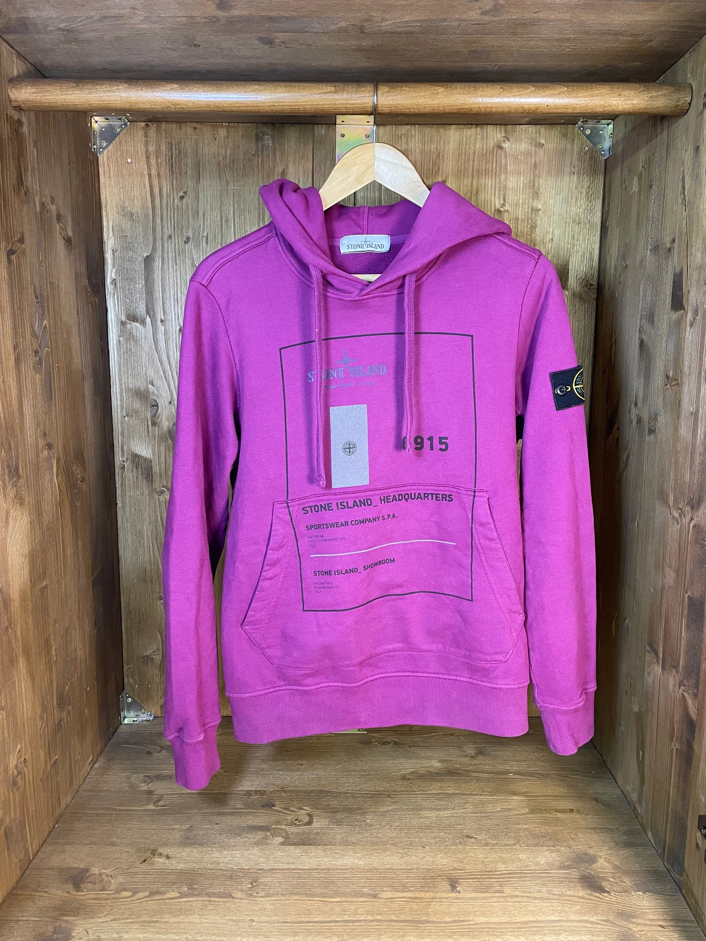 Magenta Hoodie with reflective details