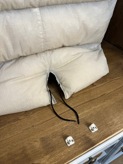 AW09 NYLON OPAQUE GOOSE DOWN PARKA in White