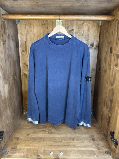 SS97 COTTON SWEATER in Faded Blu