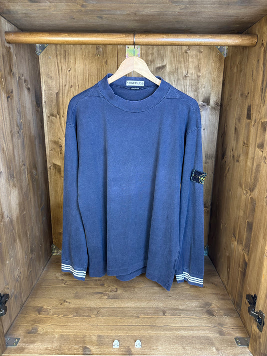 SS97 COTTON SWEATER in Faded Blu