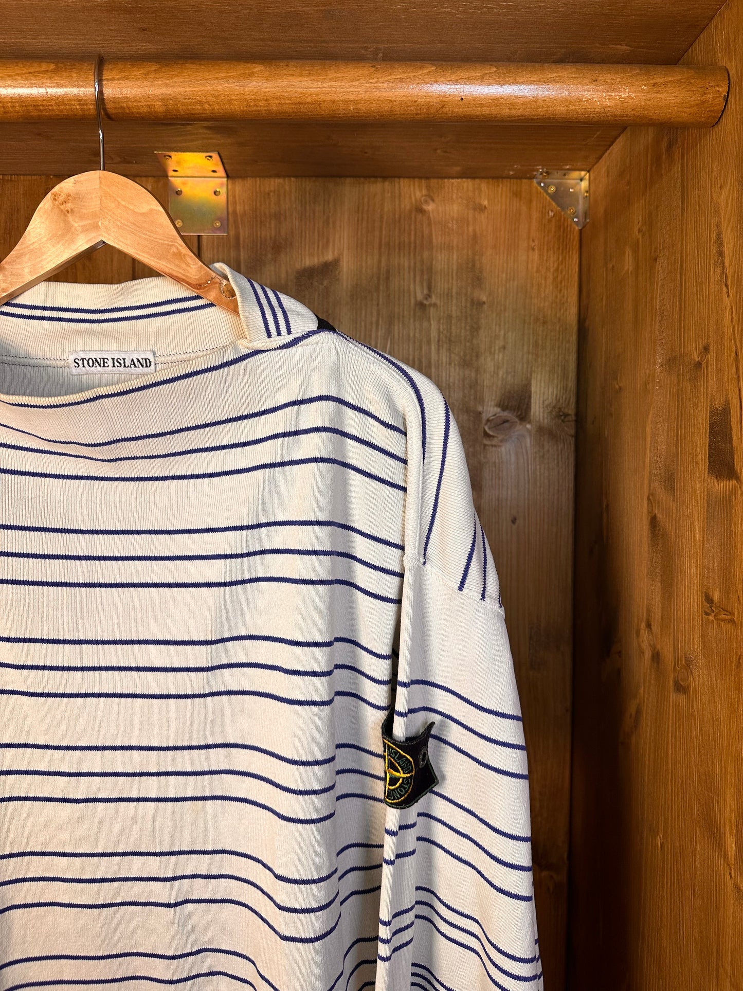 80s BOAT NECK STRIPED JUMPER