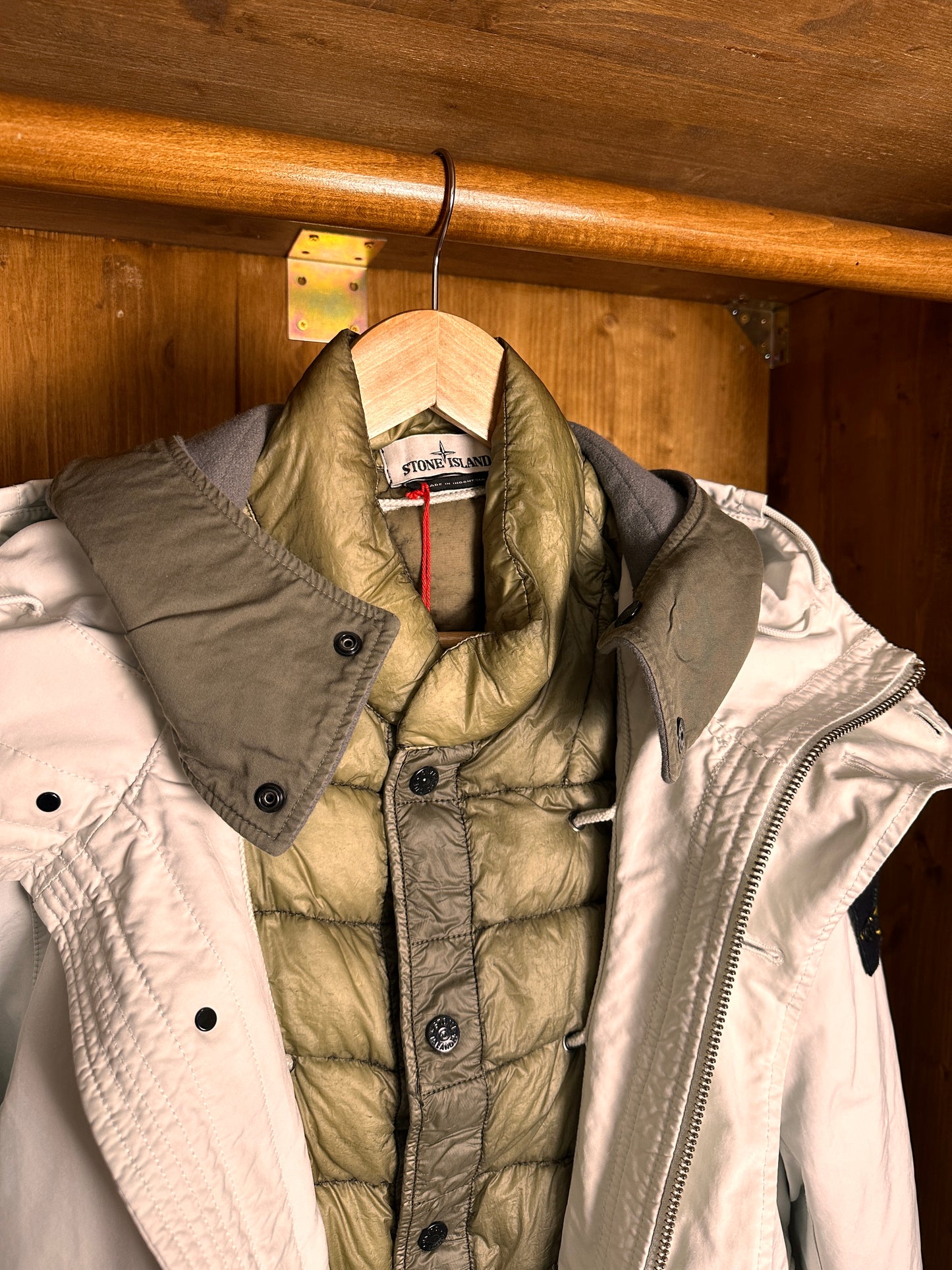 AW15 DAVID TC WITH DETACHABLE DOWN INNER in White