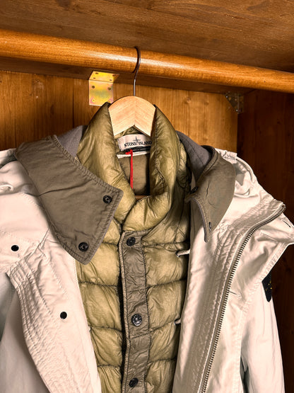 AW15 DAVID TC WITH DETACHABLE DOWN INNER in White