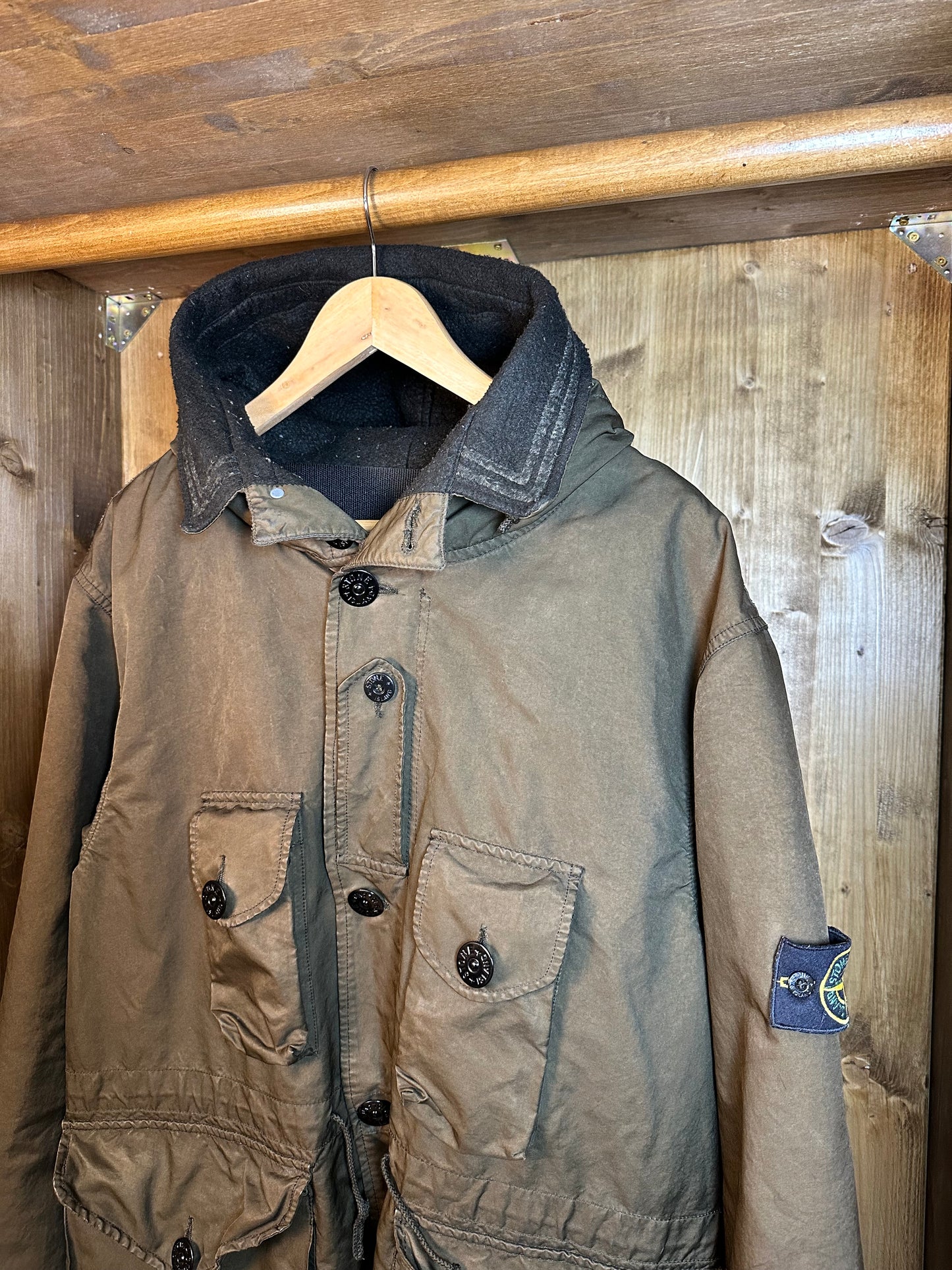 AW07 BROWN DAVID-TC UTILITY PARKA with detachable boiled wool liner