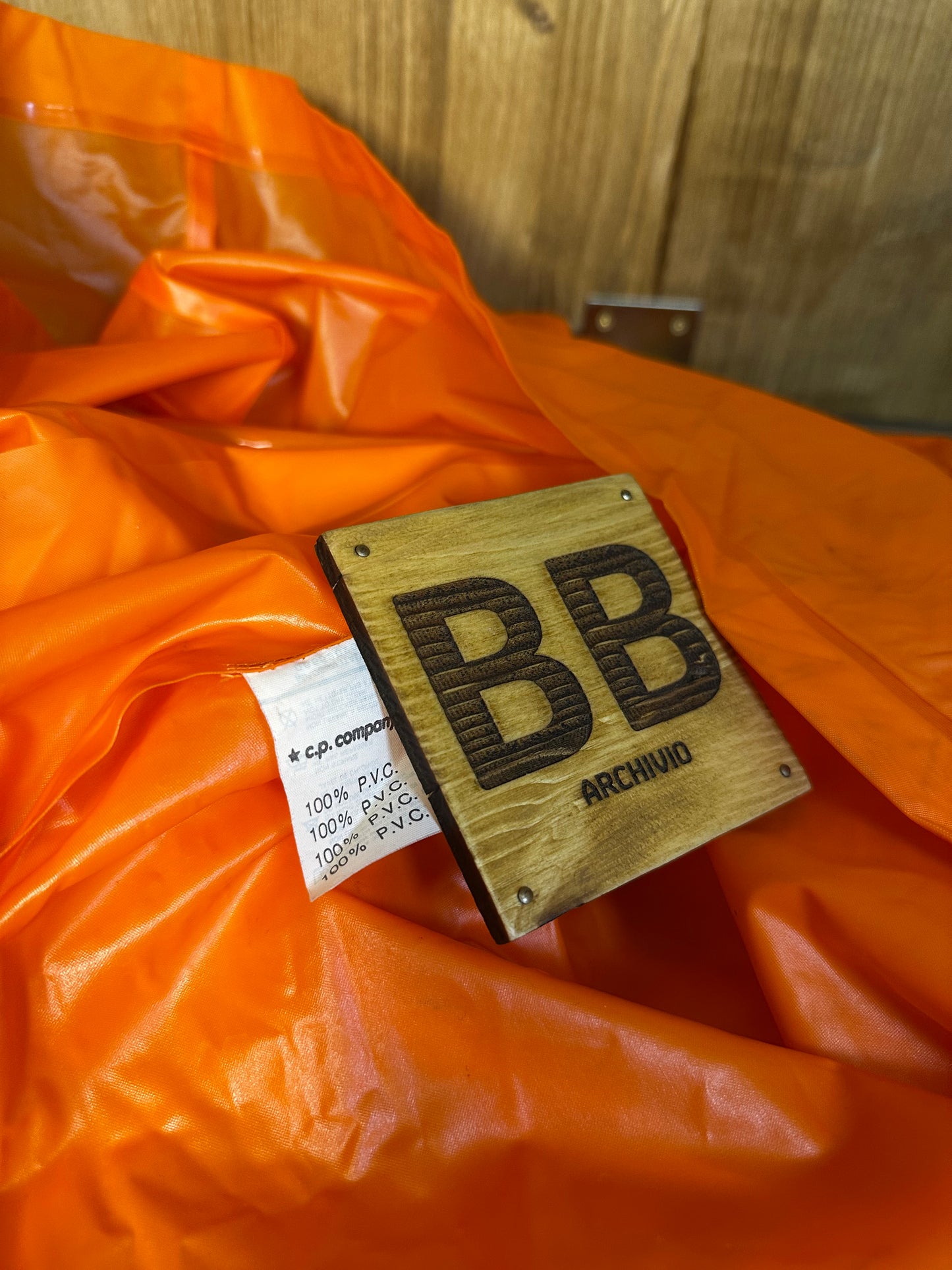 SS1987 100% PVC RAINCOAT JACKET with Vinyl spell-out