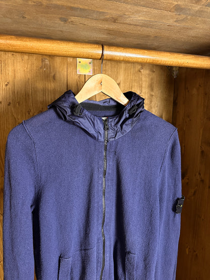 SS15 MUSSOLA GOMMATA HOODIE AUS BAUMWOLLE MIT REISSVERSCHLUSS in Hellblau