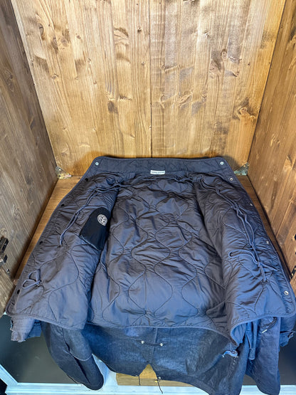 AW04 LINO RESINATO FISHTAIL GREY PARKA