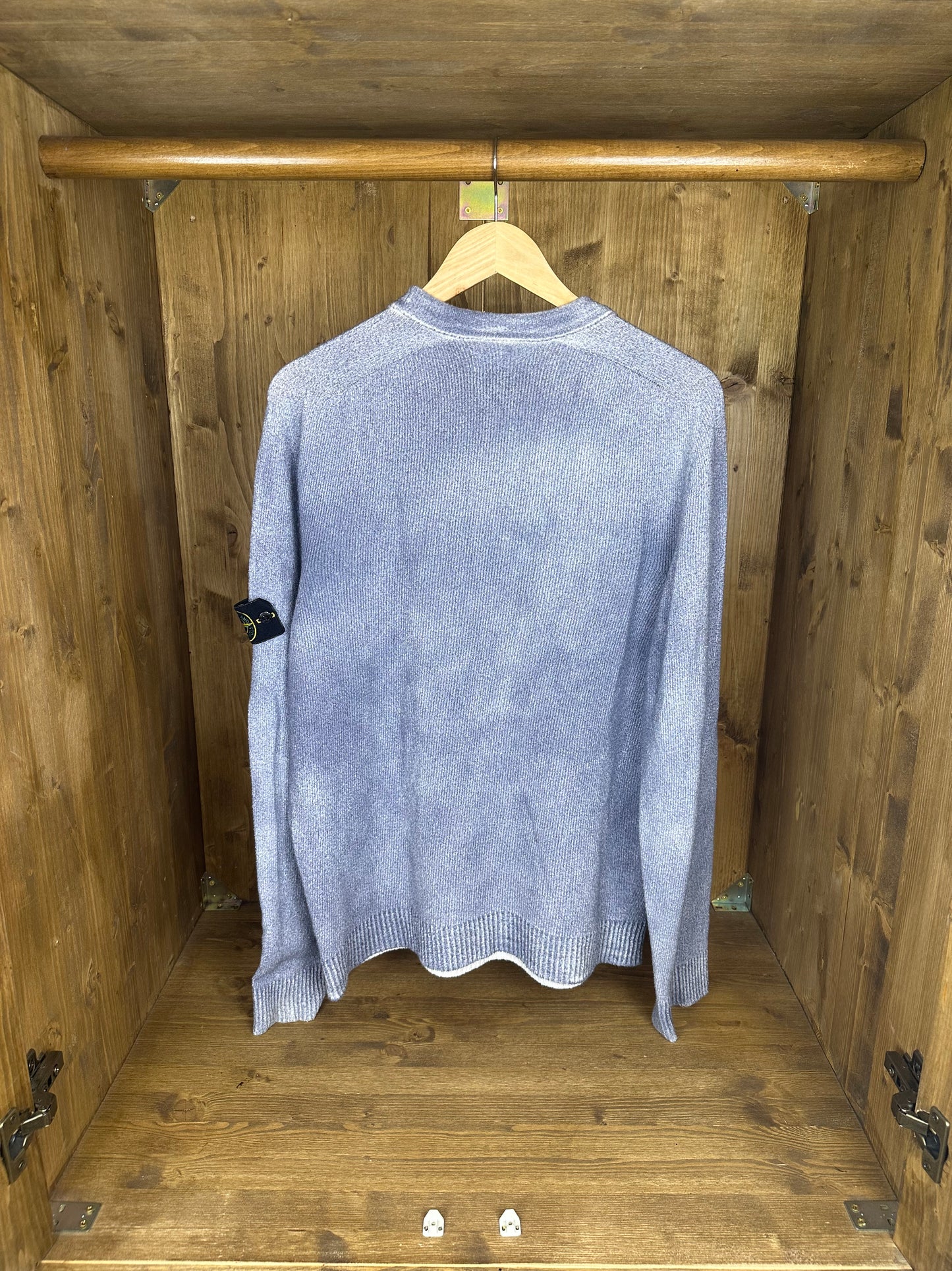 SS19 HAND SPRAYED JUMPER in Light Blue