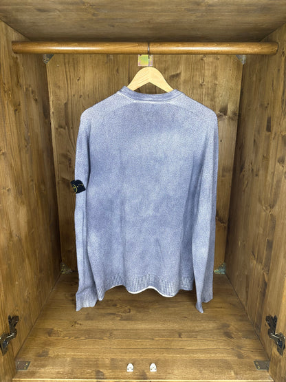 SS19 HAND SPRAYED JUMPER in Light Blue