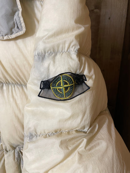 Goose down nylon opaque mesh parka 