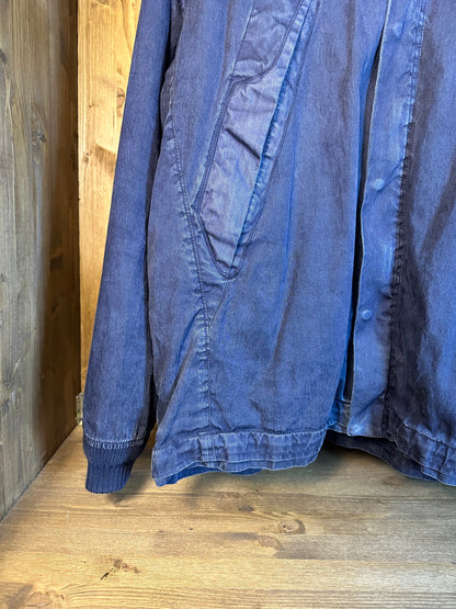 AW04 LINO RESINATO BLU with detachable fleece inner