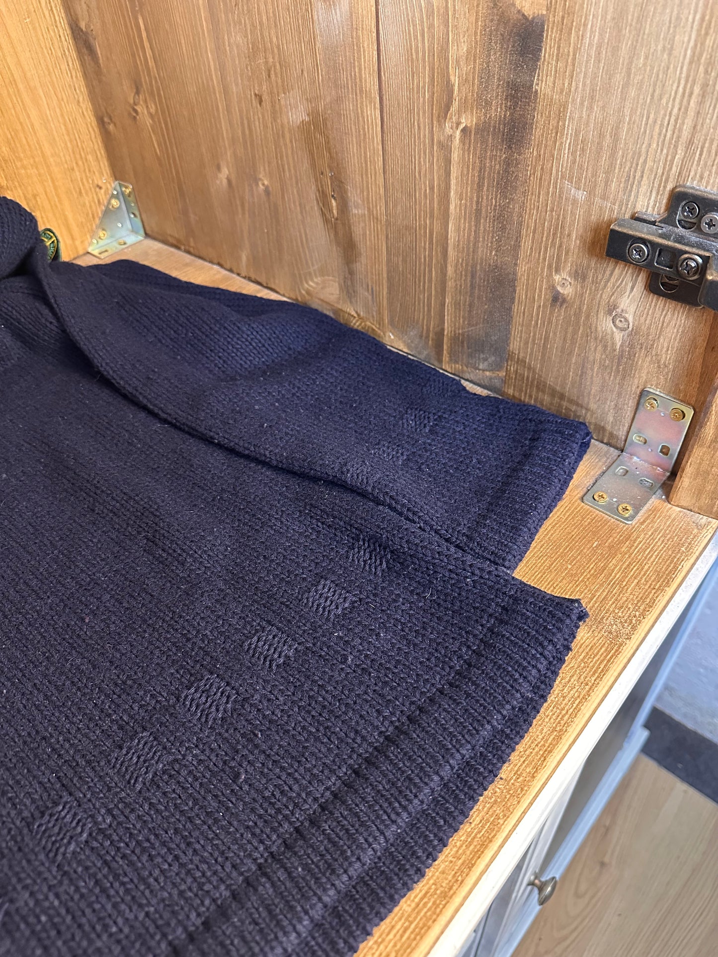 80s WOOL JUMPER in Blue Midnight