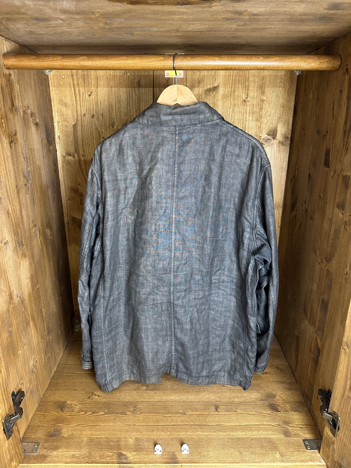 AW98 LINO FLAX TRENCH in Dark Grey