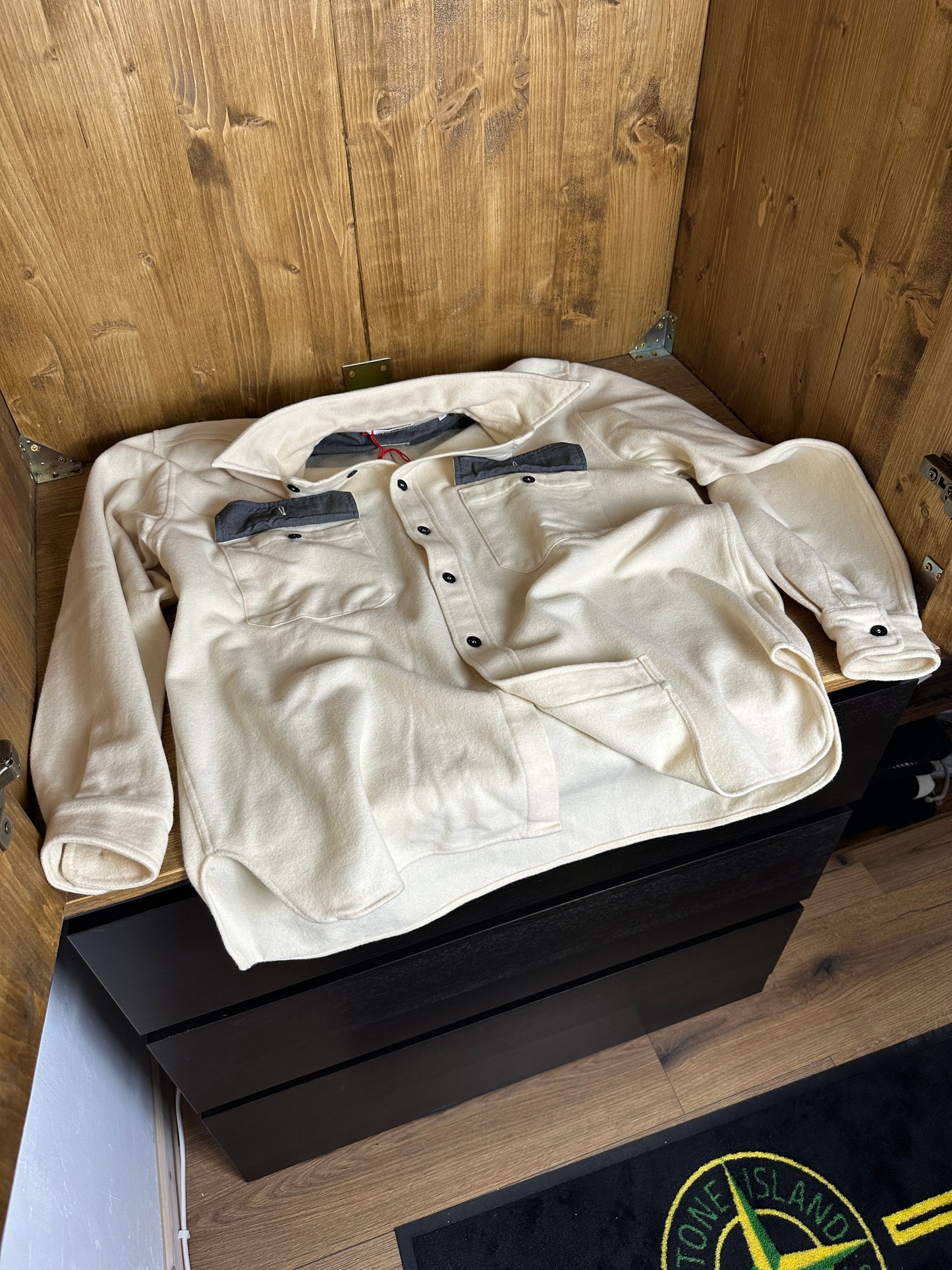 AW96 WOOL OVERSHIRT in Beige