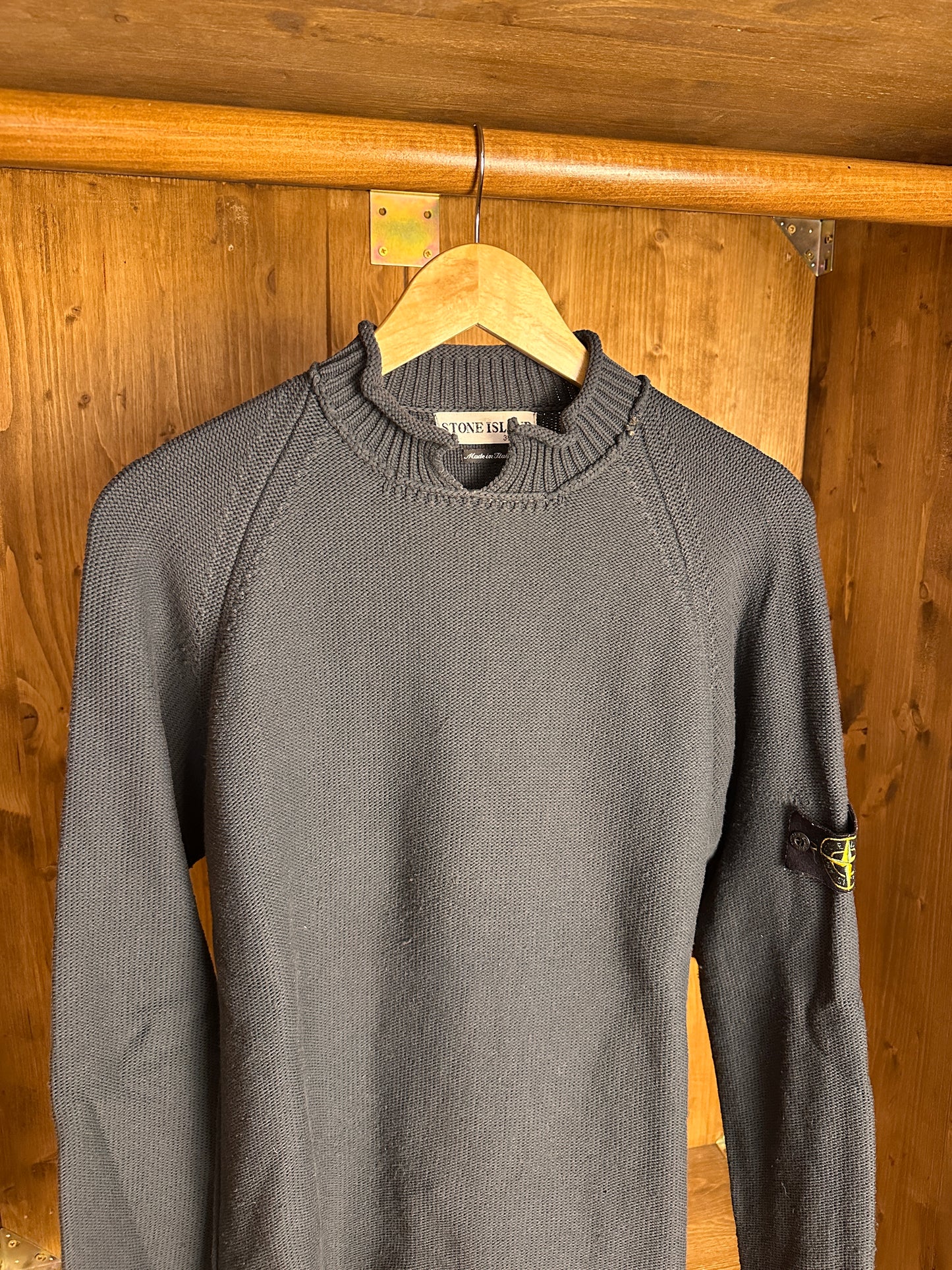 SS02 COTTON POLYAMIDE JUMPER in Granite Grey