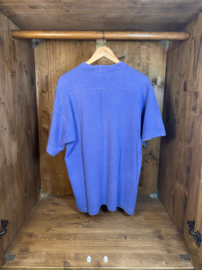 EMBROIDERED SPELL OUT PURPLE TEE