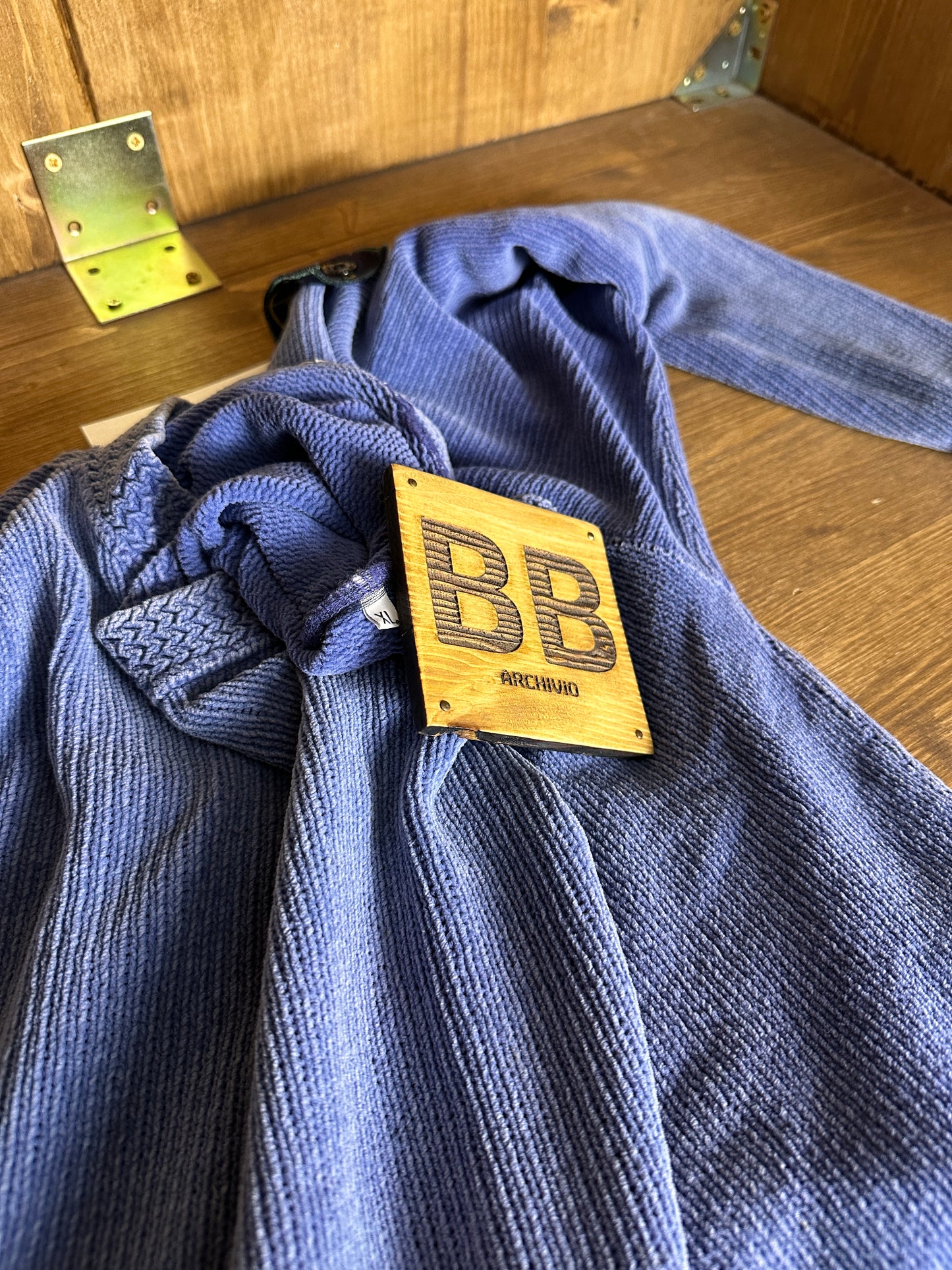 AW92 Baumwollpullover in Taubenblau