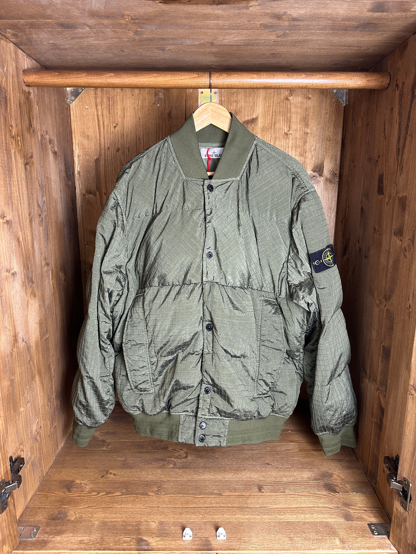 AW23 MACRO RIPSTOP NYLON METAL IN ECONYL REGENERATED NYLON WITH DOWN-TC in Mint Green