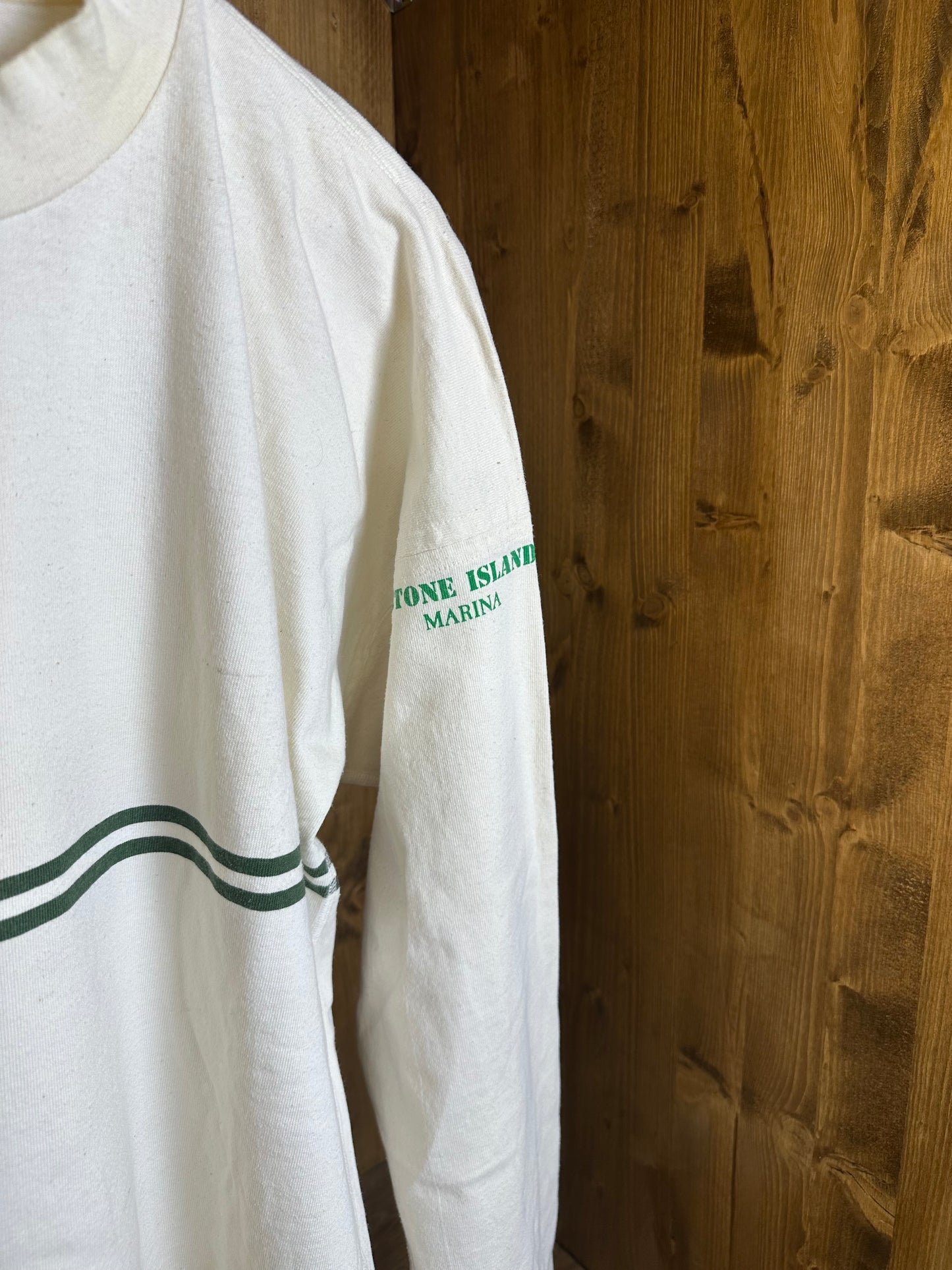 SS86 MARINA LONGSLEEVE in Cream White&Green - JPN EXCLUSIVE